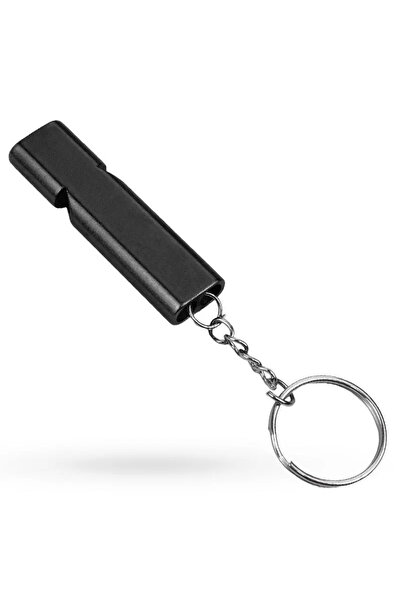 Choice black Outdoor Survival Whistle Aluminum Alloy Metal Double-hole High-f...