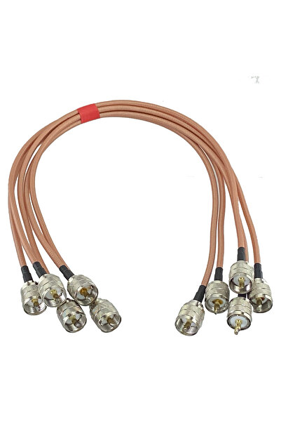Choice7 3Pcs 20inch (50CM) RG400 Double UHF PL259 Male Plug to PL259 Male Plu...
