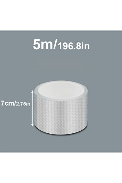 Choice17 7cmx5m 3/5/10M Transparent Carbon Fiber Car Threshold Portector Moul...