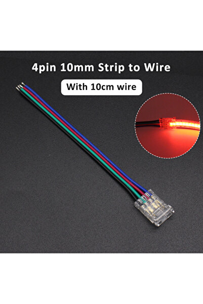 Choice11 5PCS 4pin 10mm RGB-COB 2Pin 3Pin 4Pin COB LED Strip Connector Extens...