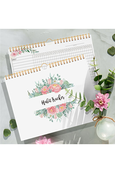 Choice Pink 1pc Habit Tracker Calendar To Do List Planner Spiral Bound Daily ...