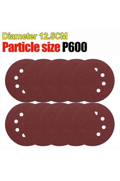 Choice13 10pcs 600 Grit Universal 8 Hole Sanding Discs 125mm Sandpaper for Me...