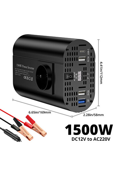 Choice5 1500W-TYPEC 400W/500W/1500W Car inverter DC 12V to AC 220V converter,...