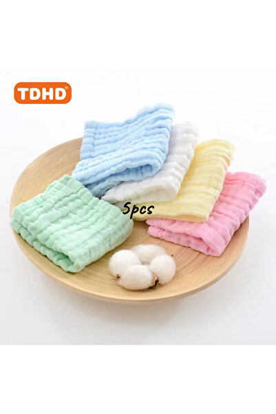 Choice All TDHD [5pcs Gauze Towel] 5pcs Pure Gauze Hand Towel | Pure Four-Lay...