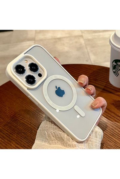 Choice62 iPhone 16 Pro White Luxury For Magsafe Transparent Case For iPhone 1...