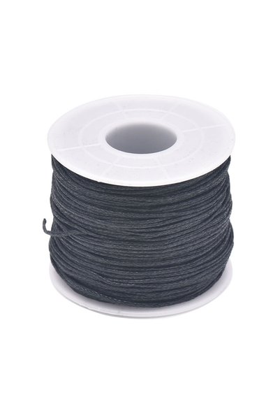 Choice 1MM x 24M(Length) black Wax Cord 24-70m 1mm Waxed Cotton Cord For Bead...