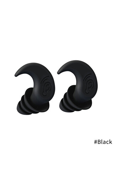 Choice1 3 Layers-Black Sleep Noise Reduction Silicone Earplug Ear Protection ...
