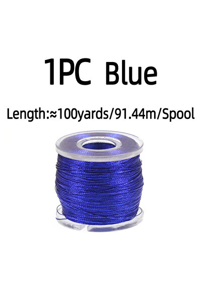 Choice 1PC Blue 100 Yards/Spool Fishing Rod Building Metallic Thread Nylon Fi...