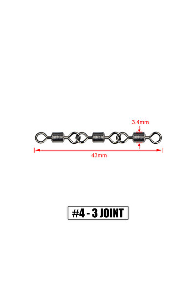 Choice 3 Jointed No 4 Spinpoler 20pcs Ball Bearing Swivel 2 3 4 5 Jointed Fis...