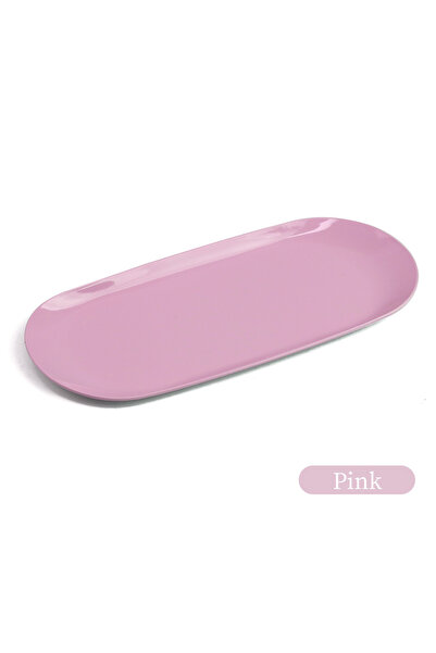 Choice1 Oval Pink Stainless Steel Cosmetic Storage Tray Nail Art Equipment Pl...
