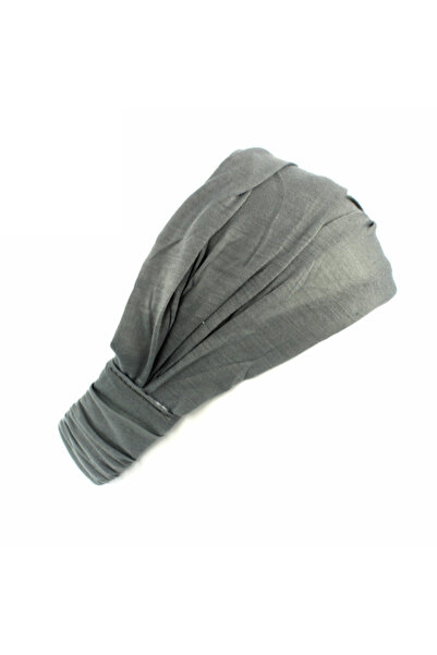 Choice6 Size fits all GRAY New Summer Women Solid Cotton Headband Elastic Wid...