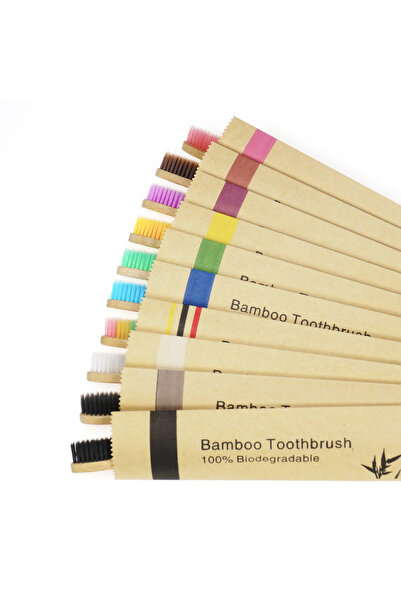 Choice1 30Pcs Mix colors 15/30Pcs Bamboo Toothbrushes Natural Wooden Toothbru...