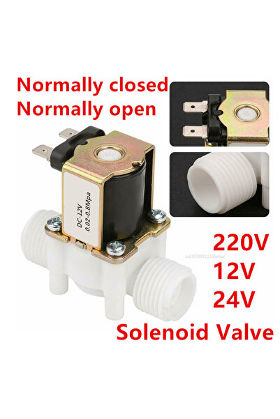 Choice 1/2" 12V Normally closed 1/2" 3/4" Male Thread Solenoid Valve AC 220V ...