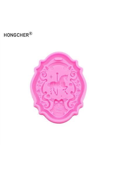 Choice1 Pink Carousel Aroma Plaster Hanging Silicone Mould with Hole Hangable...