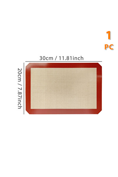 Choice 1pc Red30x20 1PC, 2PCS Silicone Baking Mats for Oven, 2 Sizes 30/42cm,...