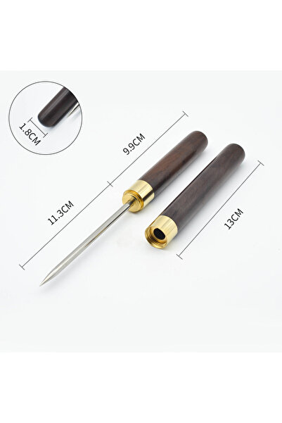Choice5 1 LMETJMA Ice Pick With Cover Stainless Steel Ice Pick with Wooden Ha...