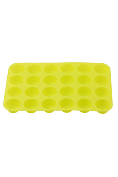 Choice green 24-Hole Cake Mold Silicone Soap Cookies Cupcake Bakeware Pan Tra...