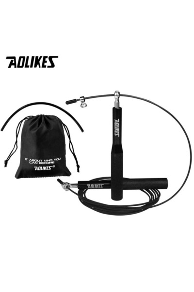 Aolikes 3203--Black Crossfit Jump Rope Professional Speed Bearing Skipping Fi...