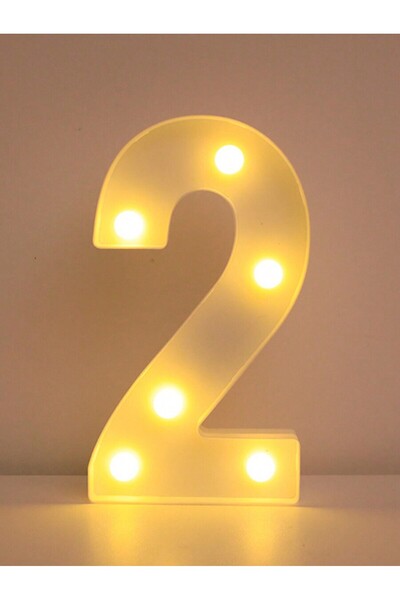 Choice17 2 White 1PC 21.8CM LED Letter Light, Luminous Letter and Number Nigh...
