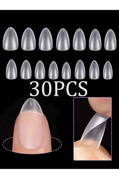 Choice WHITE 30/150/300/630/1500PCS Matte Soft Gel X Nail Tips 15 Sizes Full ...