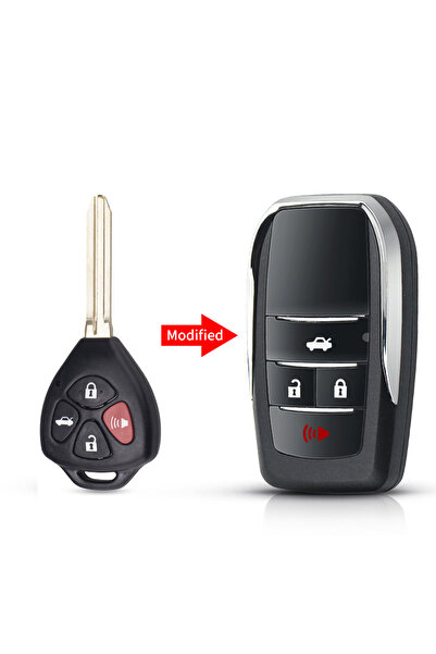 Choice 3 Plus 1 Buttons KEYYOU 2/3/4 Buttons Modified Flip Key Case For Toyot...