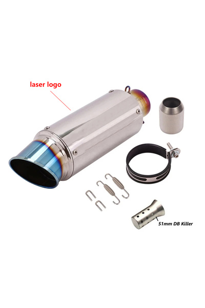 Choice14 Type I1 51mm motorcycle exhaust inox muffler carbon fiber exhaust Un...