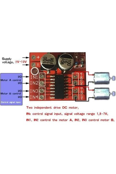 Choice1 18pcs 6 Pack Mini L298N DC Motor Driver, MX1508 Mini Dual Channel 1.5...