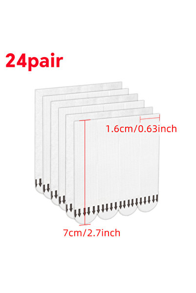 Choice1 1.6x7cmx24pair Double Sided Picture Hanging Strips Adhesive Hook Loop...