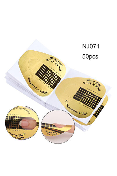 Choice NJ071 50pcs 50-100pcs Nail Forms For Extension Gel French Nail Art Pro...