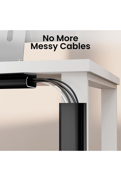 Arabest Cable Management Under Desk Kit,12 Units,Cord Hider & Organizer Tray,192'' J Channel (12X16),Black,for Home Office