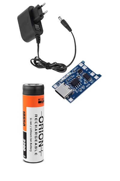 Orion 1 Adet Orion Li-ion Pil, TP4056 Type-C Korumalı 18650 Pil Şarj Devresi ...