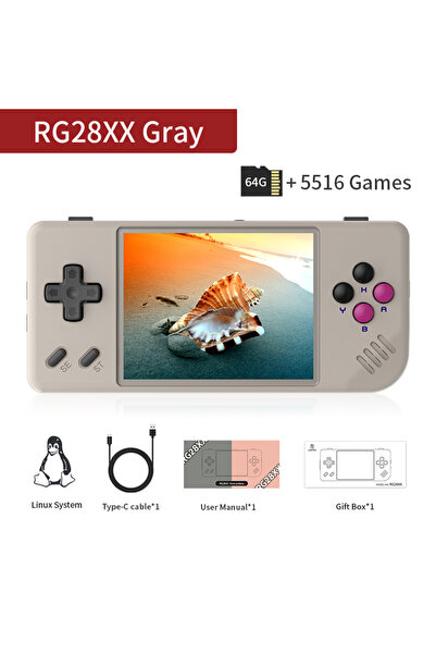 choice2 Machine Only Gray 64G ANBERNIC RG28XX Handheld Game Console 2.83" IPS...