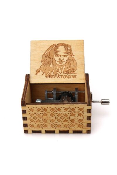 Choice 7 Different styles Wooden Hand Cranked Music Box Jurassic Can't Help F...