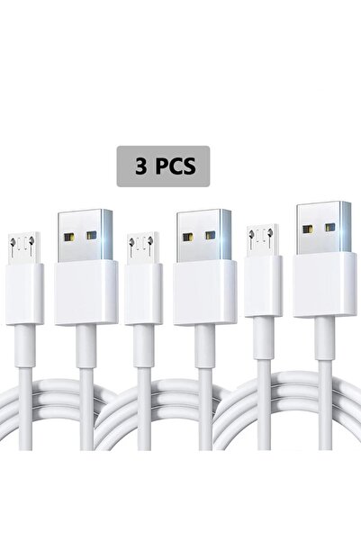 Choice 1m White 3pcs 3A Micro USB Cable Fast Charging Wire Mobile Phone Line ...