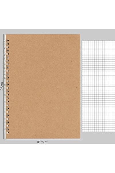 Choice A4-Square A4/A5/A6 Coil Notebook Lined Dots Blank Grid Paper Journal B...