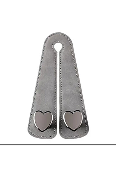 Choice4 Double hook Gray Heart Shape Metal Car Seat Headrest Hooks 2 in 1 Lea...