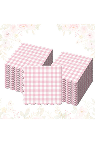 choice2 20pcs YX037-2 20/40/60pcs Colourful Plaid Napkins Disposable Dinner P...