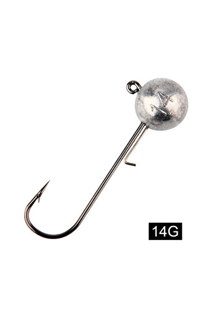 Choice 14g Spinpoler 5g 7g 10g 14g Jig Heads Fishing Hook Long Shank Round Ba...