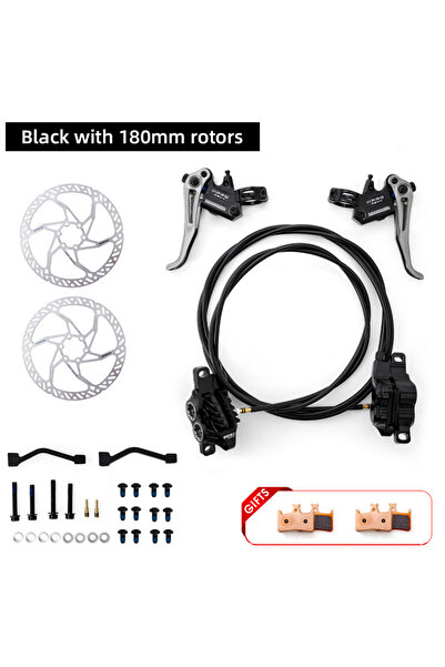 Choice Black with rotors 2025 ONIRII IIIPRO R2X4 MTB Hydraulic Disc Brake 4 P...