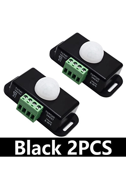 choice2 Black 2PCS 1~3PCS DC 12V 24V 8A Automatic Adjust PIR Motion Sensor Sw...