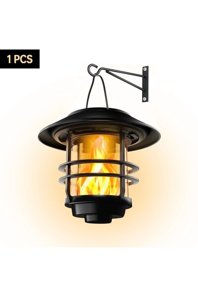 Choice 1pc 1pcs Solar Hanging Lantern Outdoor Flickering Flames Waterproof He...