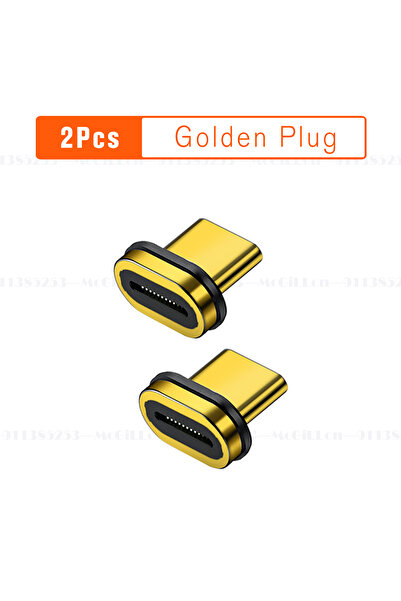Choice 2Pcs Plug Golden USB4.0 Thunderbolt3 Magnetic USB C To Type C Adapter ...