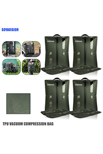 Choice 4 pieces Green SOYAVISION 45CM Vacuum Compression Bags Save Space TPU ...