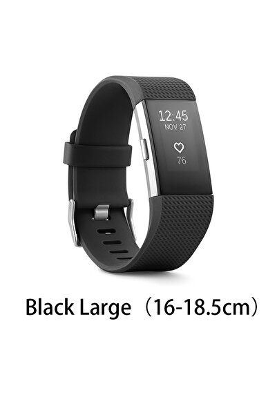 Choice Black Large Charge 2 Smart Wristband Heart Rate Monitoring Exercise Pe...