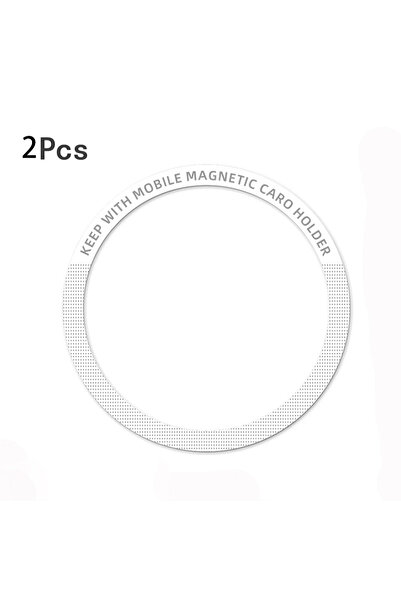 Choice 2 PCS White O Magnetic Metal Plate Ring Wireless Charger Iron Sheet St...