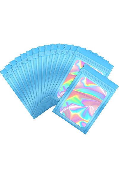 Choice 10.5x15cm A0370-50PCS blue 50Pcs Thick Smell Proof Mylar Bag Holograph...