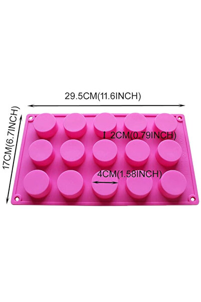 Choice cylinder 15cups Cylinder Silicone Mold for Soap Jelly Pudding Resin Ch...