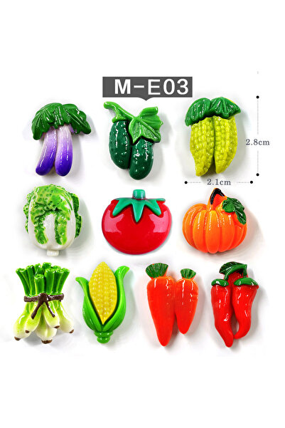 Choice4 10pcs Vegetable-E 10pcs Green Vegetable Fridge Magnet Gift Food Figur...