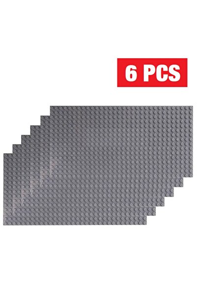Choice12 16x32 لوح أساس كلاسيكي رمادي داكن 6 قطع، مقاس 32x32 و 16x32 نقطة، قط...