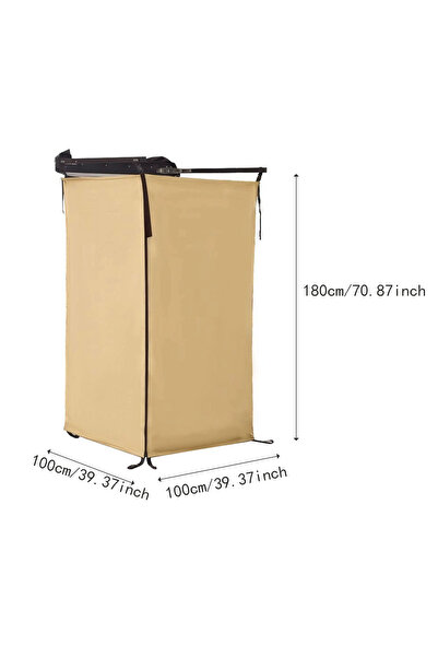 Choice Khaki Portable Vehicle Side Shower Tent Automotive RV Tailgate Van Res...